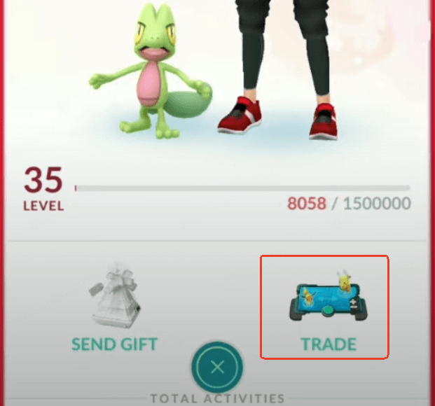 tap on trade button
