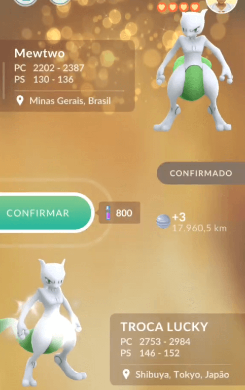 trade with friends who has mewtwo pokemon go