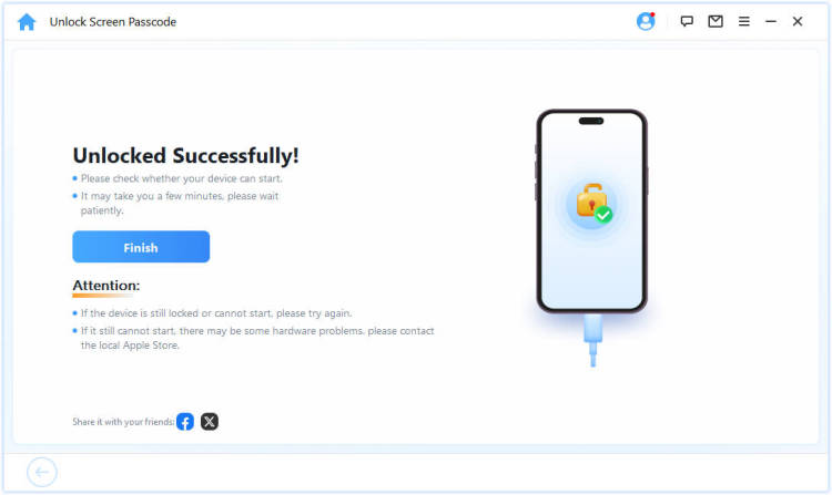 reset iphone successfully