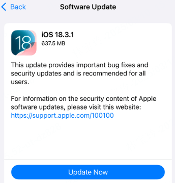 update to the latest ios