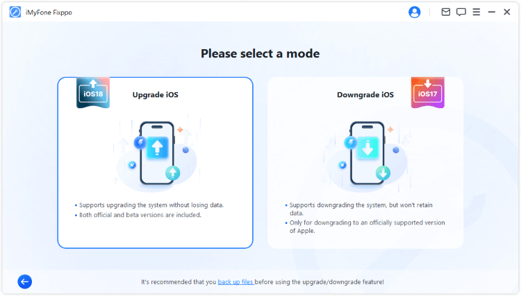 choose to upgrade ios