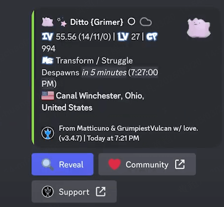 monitor the nearby tracker to catch ditto pokemon go