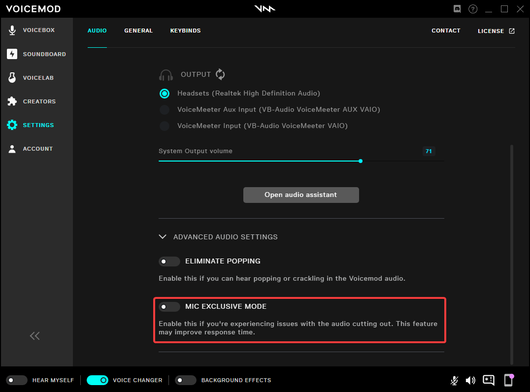 voicemod soundboard not working