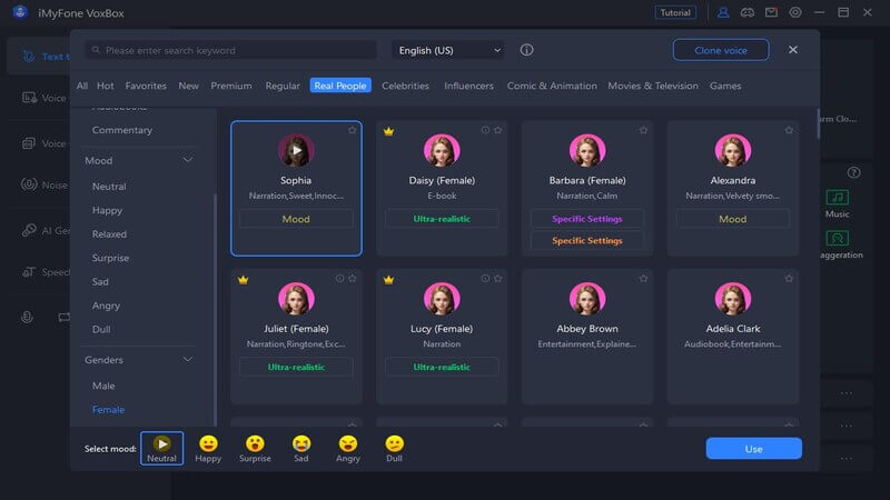 voxbox girl ai voices tts