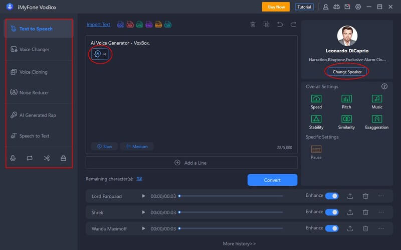 voxbox interface shortcut