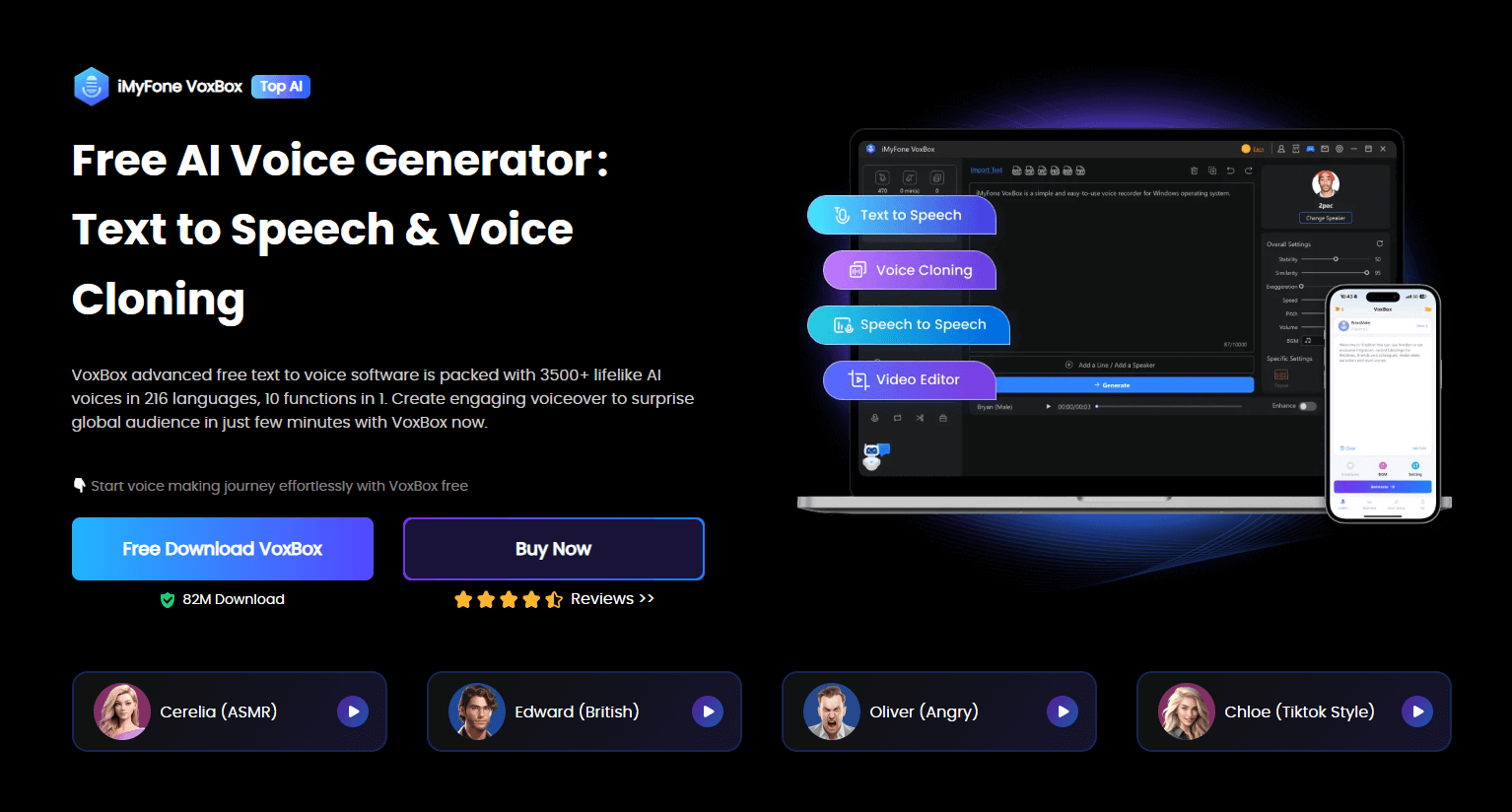 Voxbox sam tts generator