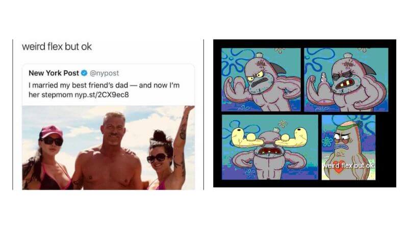 weird flex but ok deep fried meme