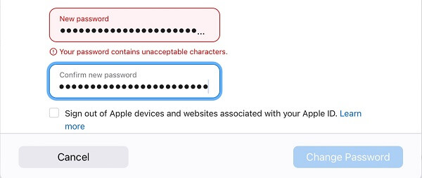 what are apple id password requirements