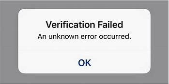 apple id verification failed an known error occurred